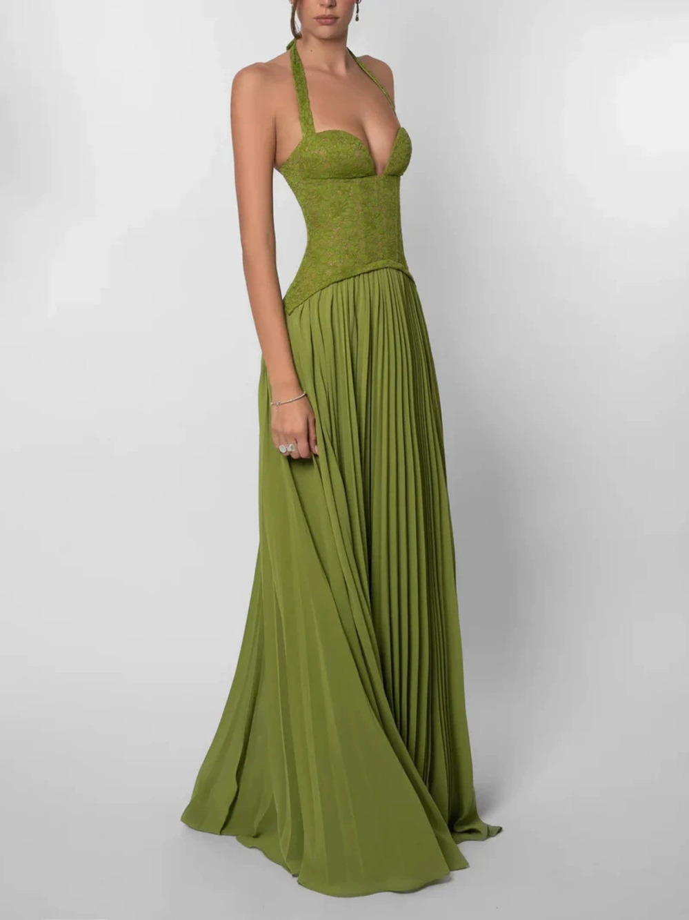 Zara Backless Low Cut Halter Neck Dress